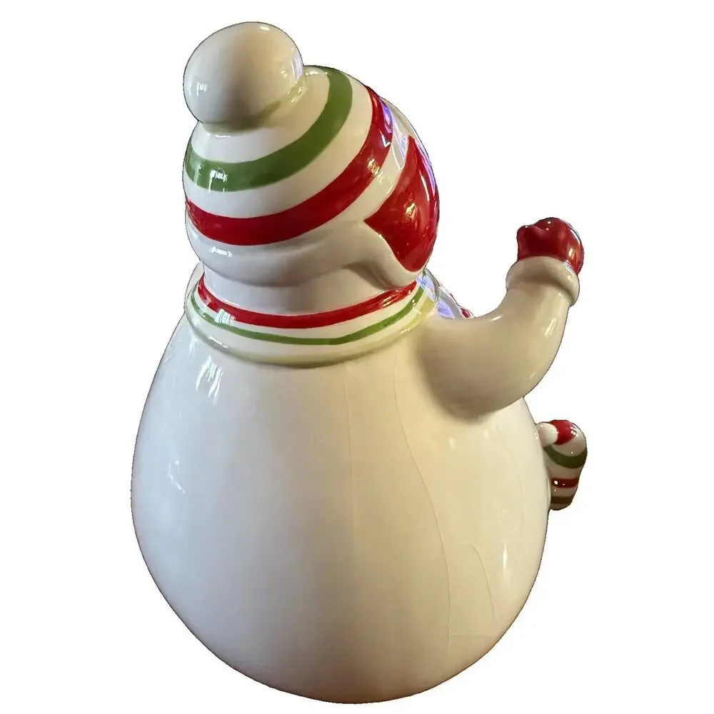 American Atelier Snowman Cookie Jar Ceramic Christmas 5615